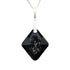Sudraba kulons "Augošais Kristāls (Jet)" ar Swarovski™ kristāliem